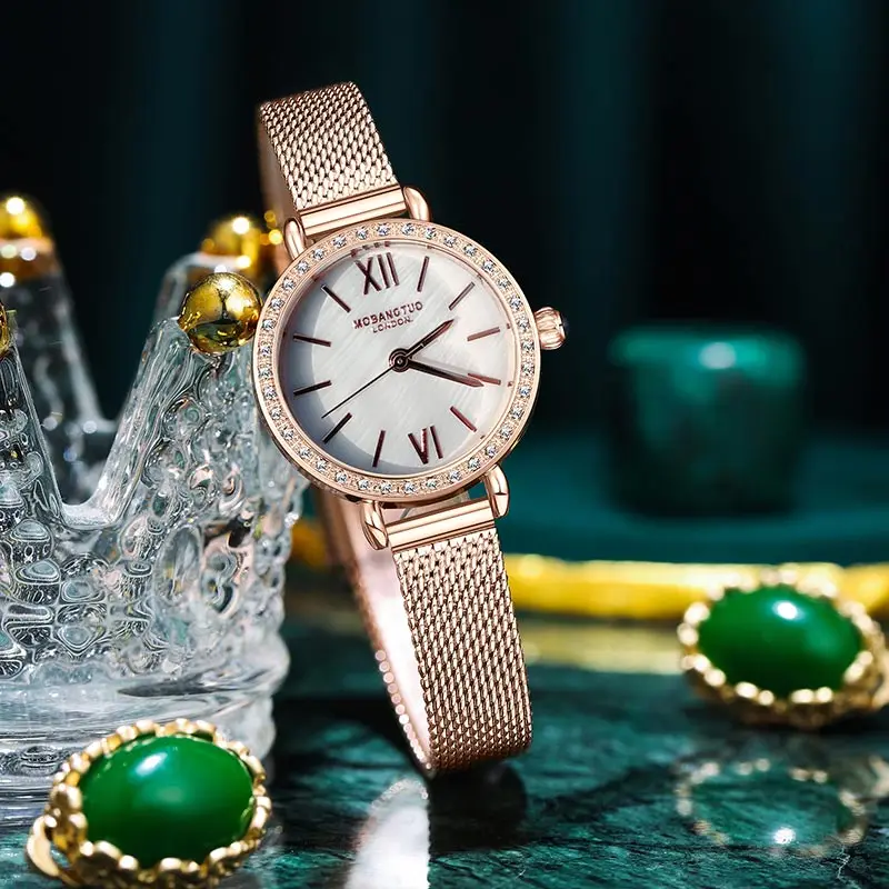 

Waterproof Fritillaria Retro Watches Women Milance Strap Ladies Watch Luxury Brand Fresh Small Wristwatch For Women