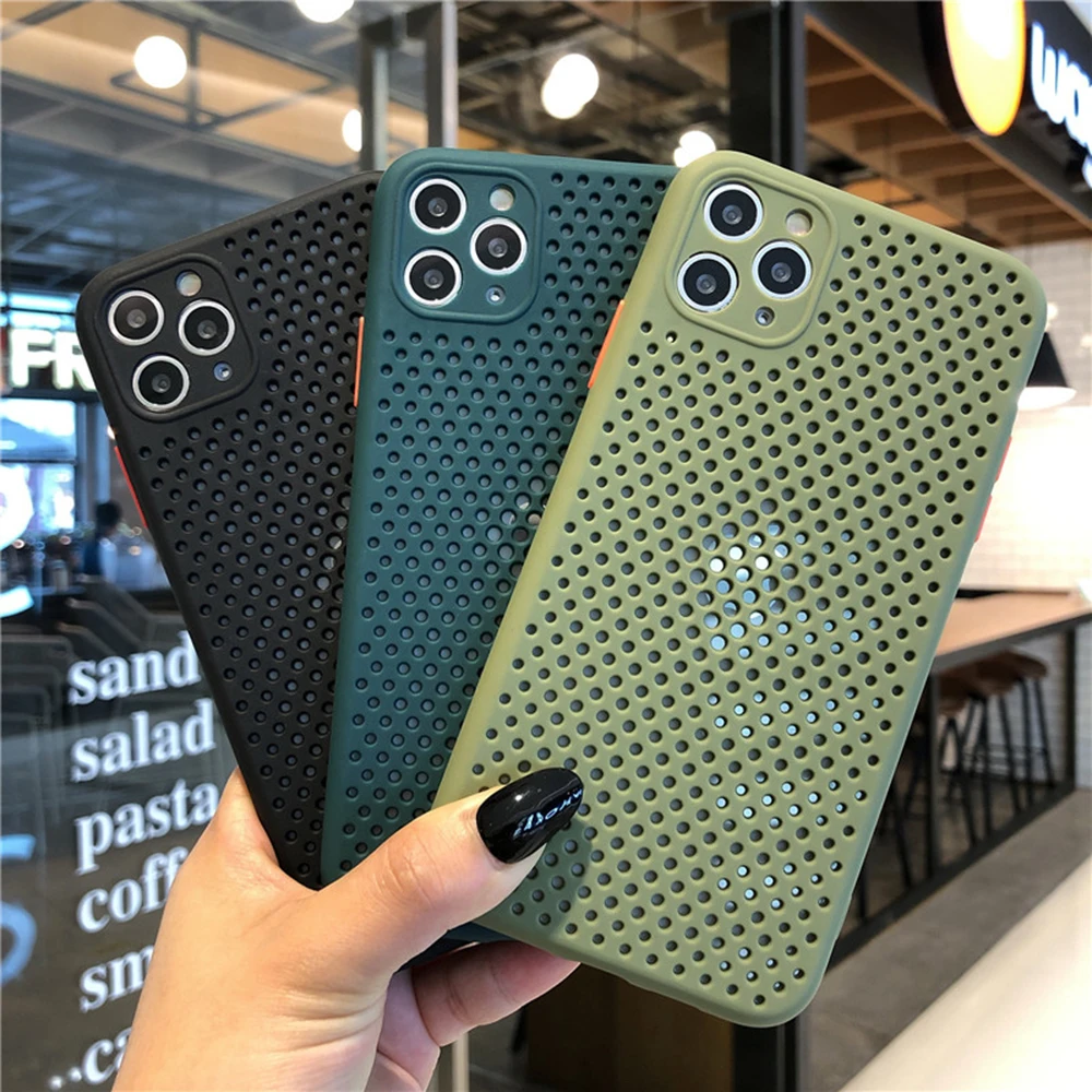 Чехол для телефона из жидкого силикона мягкий чехол с отверстиями отвода тепла