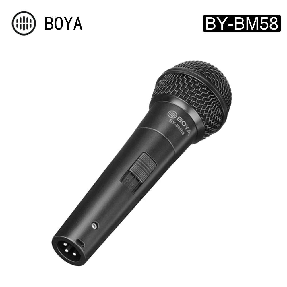 BOYA BY-BM58 Cardioid Dynamic Vocal Microphone 6.35mm Output Aluminum Zinc Alloy Body for Speach Theater Live Stage | Электроника