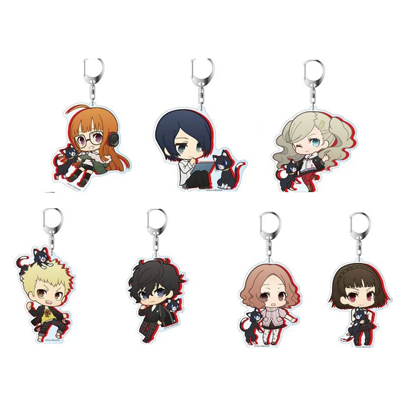 LLavero de Anime PERSONA 5, acrílica, charms, llavero -