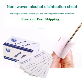

100pcs Alcohol Swap Pad Wet Wipe For Antiseptic Skin Cleaning Clean Tool 70% Isopropanol First Aid Alcohol Pads Sterilization