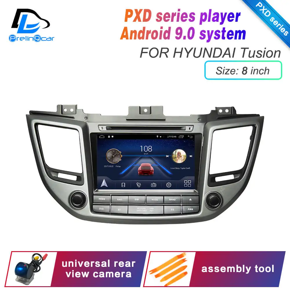 PXD tucson player Android 9,0 DSP сабвуфер 4G Lte Мультимедиа gps dvd-плеер для hyundai tucson verna автомобильный монитор Радио Стерео навигационная система - Цвет: PXD tucson player