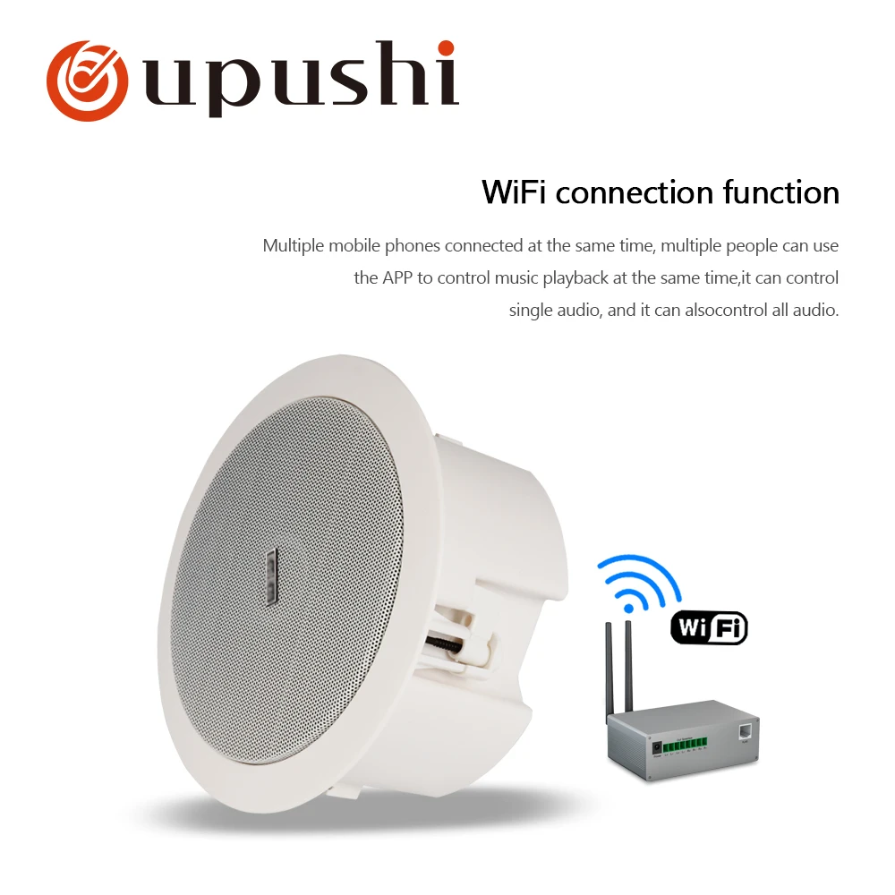 Oupushi bluetooth динамик wifi потолочный динамик для использования смартфона мультирум управление для дома bluetooth TF карта воспроизведения