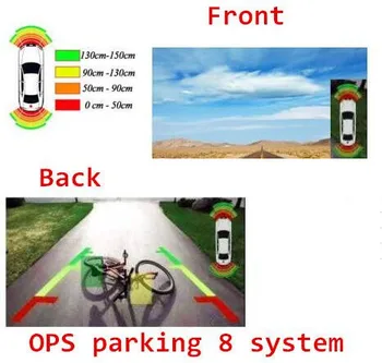 

original 8 blind monitor sensor visible ops parking system with digital and waterproof plug for car full around view detection