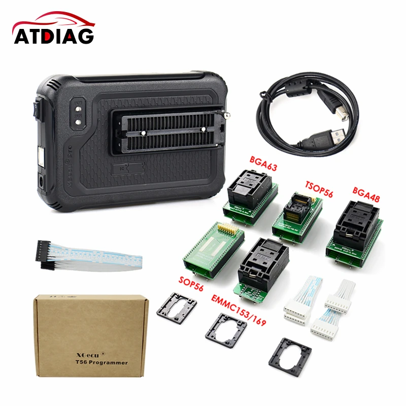 XGecu T56 Programmer 56 Pin Drivers ISP Support 20000+ ICs for PIC/NAND Flash/EMMC TSOP48/TSOP56/BGA48/63/64/100/153/162/169/221 |