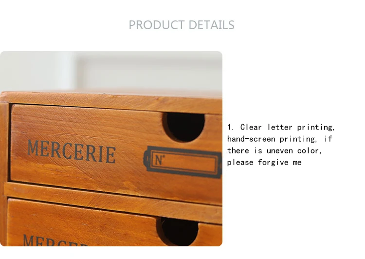 Ретро деревянный ящик для хранения офисный настольный шкаф для хранения мелочей отделочный ящик Тип Органайзер для косметики украшений