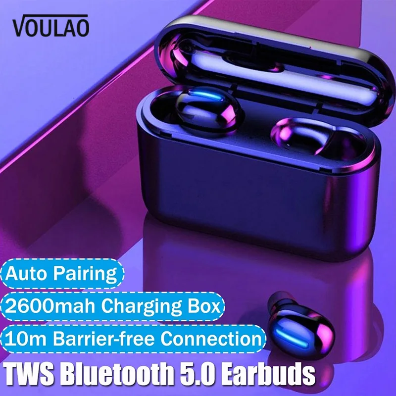 

Bluetooth Earphone HBQ Q32 TWS Wireless Headphone Bluetooth V5.0 LED Display With 3500mAh Power Bank 4D Hifi Stereo Sound Earbud