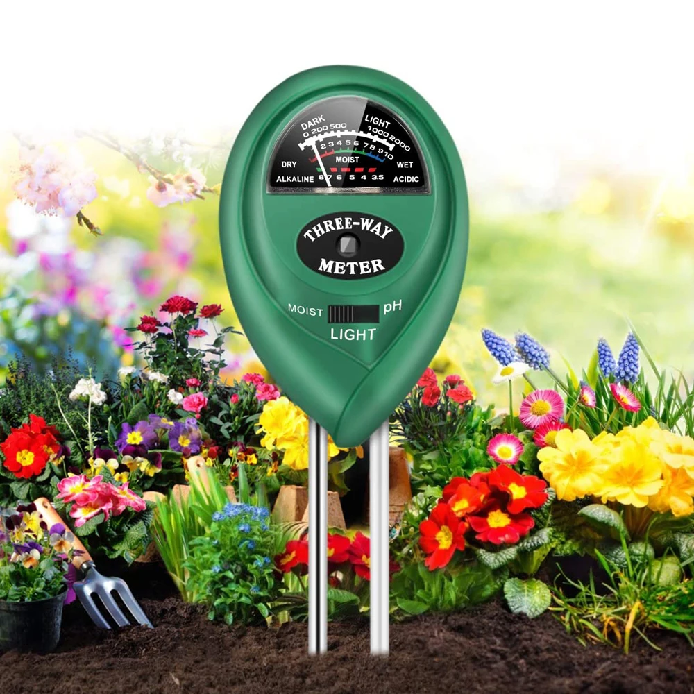 Soil Ph Tester 3in1 Ph Light Moisture Acidity Meter Soil Tester