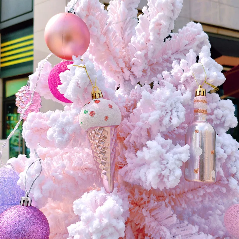 Розовый Рождественская елка 60 см 1,2/1,5/1,8/2,1 М елочных игрушек arbol de navidad хвоинка kerstboom