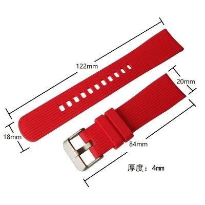 Спортивный ремешок для samsung Galaxy watch band 42 мм/gear S2/SM-R810 спортивный силиконовый браслет 20 мм сменный ремешок