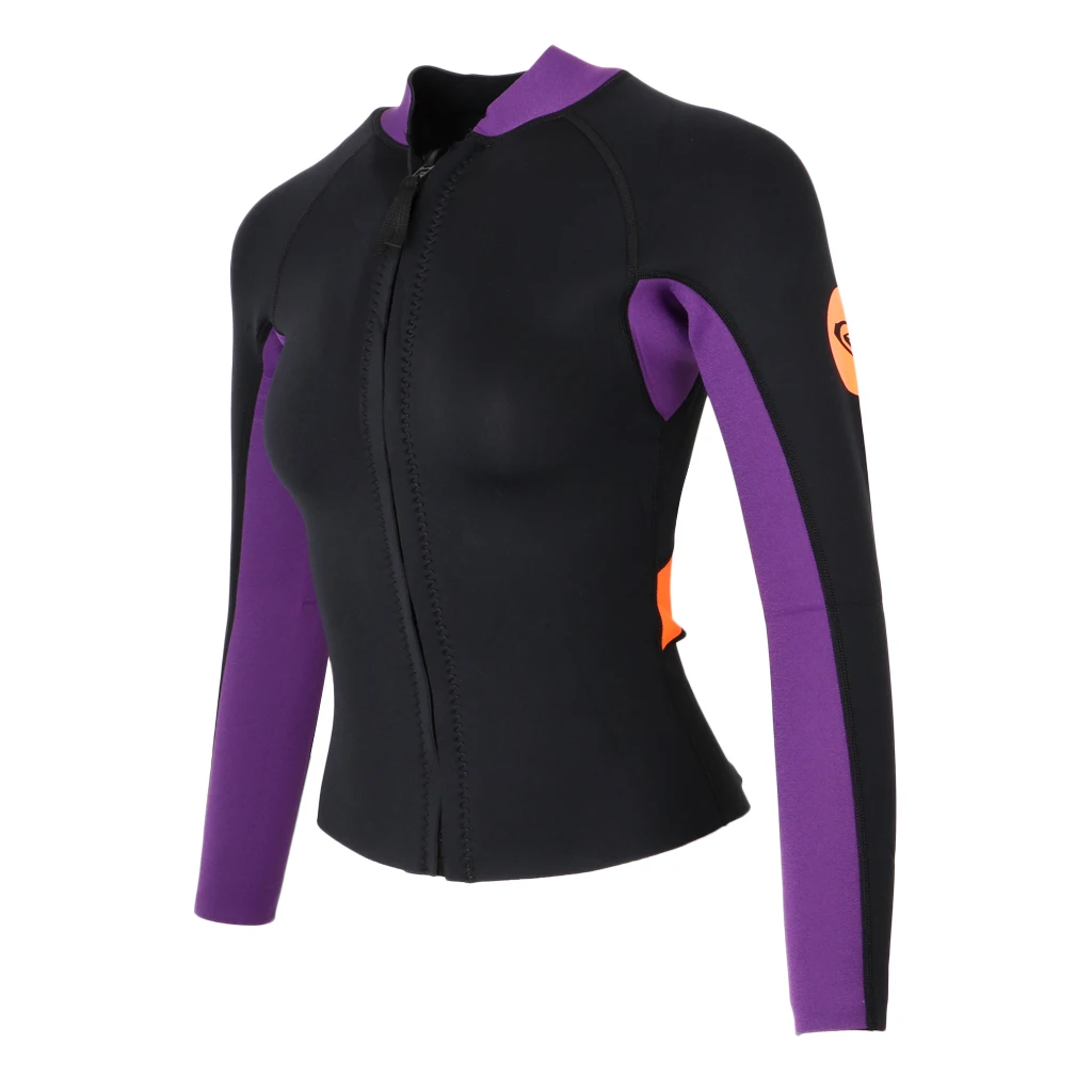 Премиум 3 мм неопрен с длинным рукавом Гидрокостюмы куртка Топ для женщин водные виды спорта-все размеры