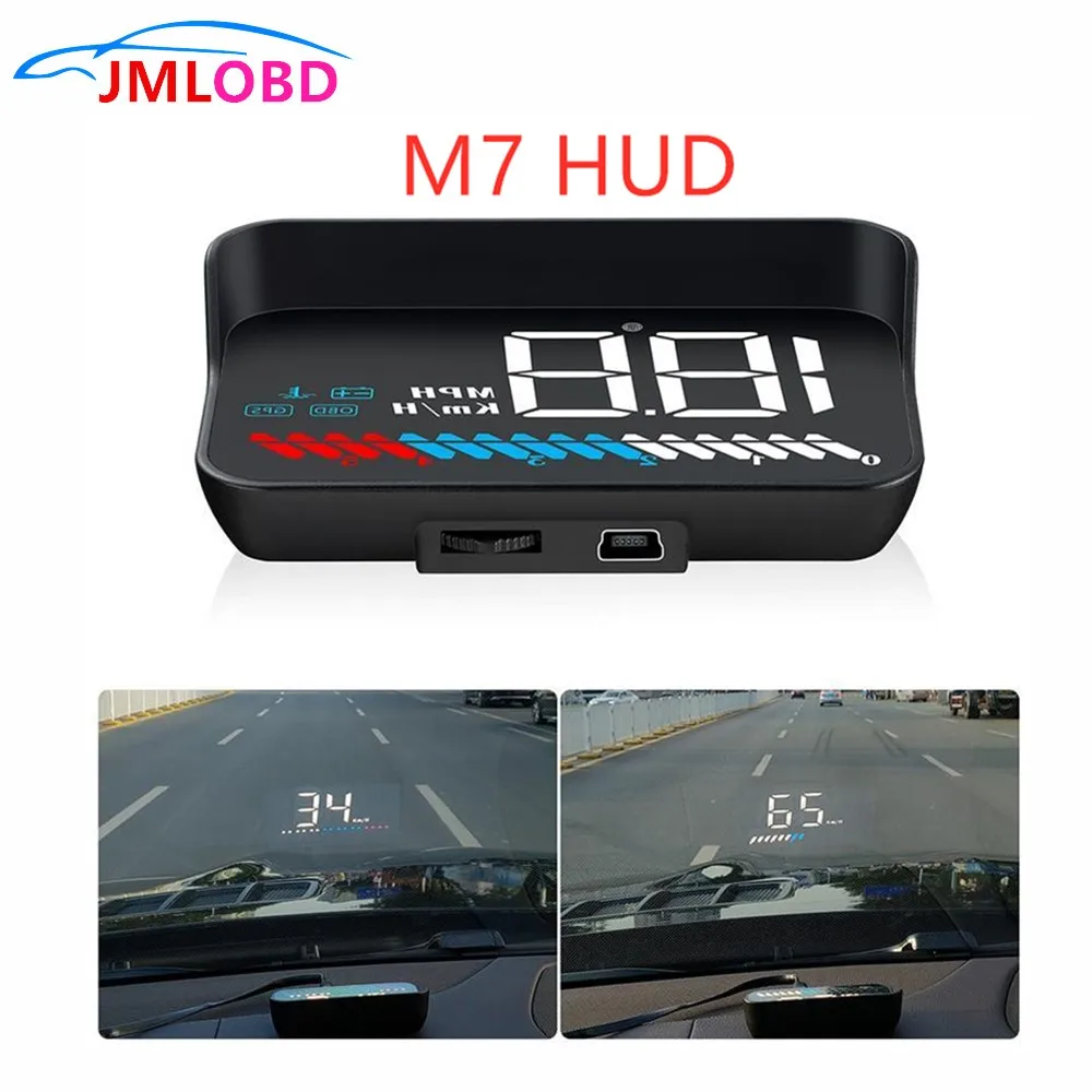 

Newest M7 2 In 1 Car Hud Obd On-board Computer Gps Head-up Display For All Vehicles M 7 Speedometer Windshield Projector
