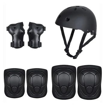 

Boys Girls 7pcs Wrist Guard Hiking For Skateboard Cycling Gift Knee Elbow Pad Kids Sports Protective Gear Set Hoverboard Bike