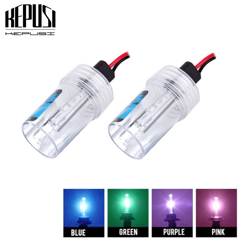 2 ксеноновые лампы H3 35 Вт 4300K 6000K 8000K HID Ксеноновые белые фиолетовые розовые Зеленые