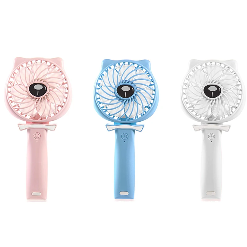 Handheld Fan Portable, Hand Held Personal Fan Rechargeable Battery Operated Powered Cooling Desktop Electric Fan With Base, 2600