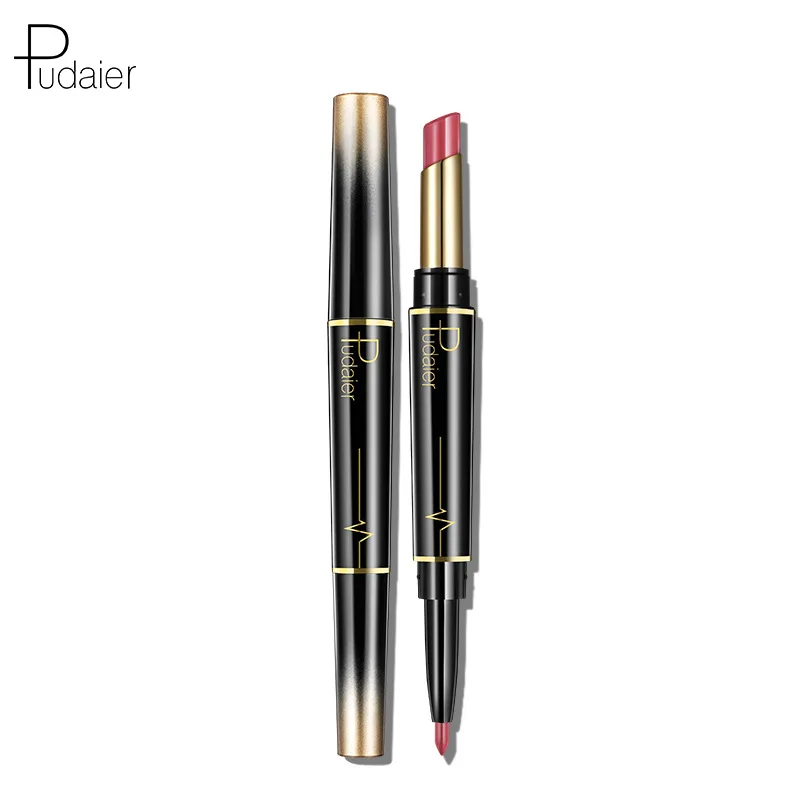 Pudaier двойная помада& Lipliner матовая Водонепроницаемая P1237