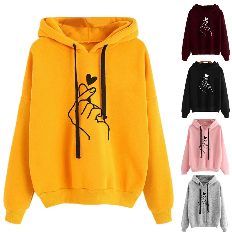 

kpop Solid clothes bluza tik tok Hoodie women casual Sweatshirt Pullover Spring Autumn Ladies Hooded sudadera mujer Sweatshirt