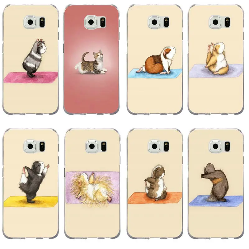 Soft Silicone TPU Cases for Samsung Galaxy Note 8 9 S2 S3 S4 S5 Mini S6 S7 S8 S9 S10 Edge Plus Lite Cute Animal Yoga Cat Hamster |