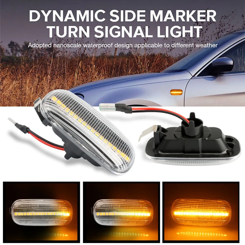 A Pair Led Dynamic Side Marker Turn Signal Light Sequential Blinker Light For Audi A3 S3 8p A8