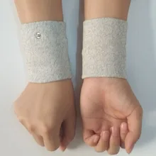 Электротерапия Серебряное волокно проводящий браслет биологический Электрический ФИЗИОТЕРАПЕВТИЧЕСКИЙ браслет Серебряное волокно функциональный браслет