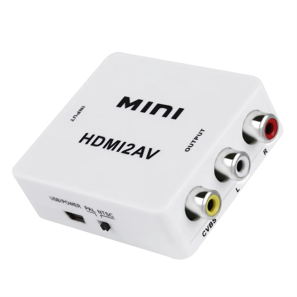 Мини HDMI К AV/CVBS L/R видео адаптер HDMI2AV NTSC PAL выход 1080P
