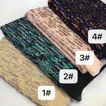 

Green Nigerian Lace Fabric Pink High Quality Organza Sequin Lace Fabric Embroidered Tulle African Net Cloth Party Dress KRL-4120