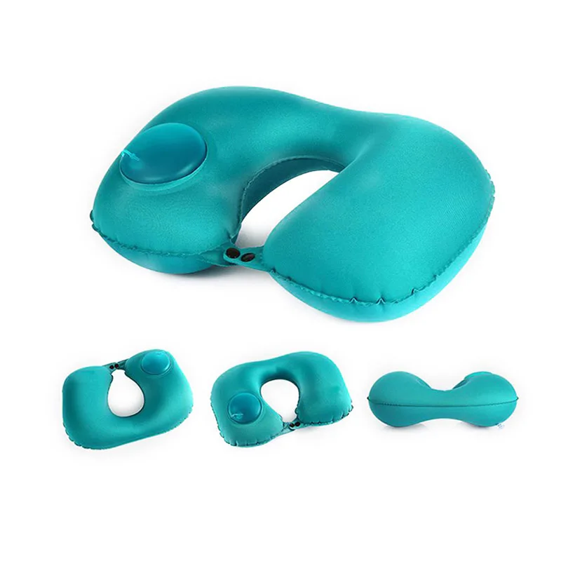 1PC Inflatable Neck PillowTravel U Shape Air Pillow Neckrest Head Rest Portable Head Rest Pillows In Flight Cushion