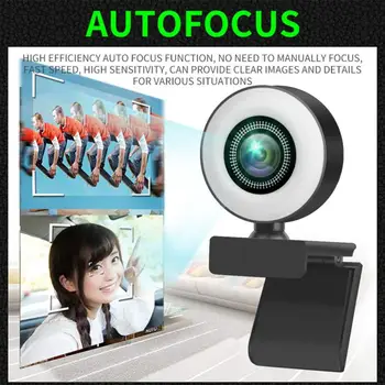 

HD 1080P With Microphone And 3-Gear Light Conference Video Autofocus Computer HD Webcam
