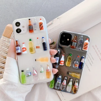 

3D Case Three-dimensional Ocean Star Beverage Bottle TPU Soft Phone Shell for Iphone 11 Max Pro Se2 7Plus 8 7 Plus Xr Xs X Cover