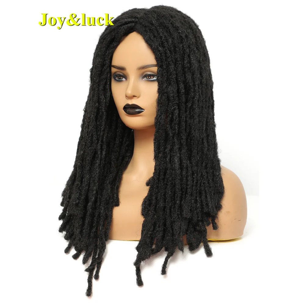 Synthetic Hair Wigs Long Dreadlock Hair Wig Black Mixed Brown Crochet Braids Wigs Middle Part Synthetic Braided Hair Women Daily Or Party Use