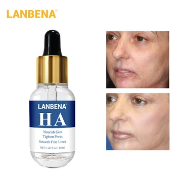 

LANBENA Hyaluronic Acid Serum 40ml Smooth Fine Lines Moisturizing Acne Treatment Repairing Tighten Pores Anti-Anging Skin Care