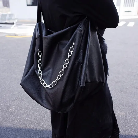 

2019 New Leather Tote Bag Simple Handbags Famous Brands Chains Women Shoulder Bag Casual Big Tote Vintage Ladies Crossbody Bags