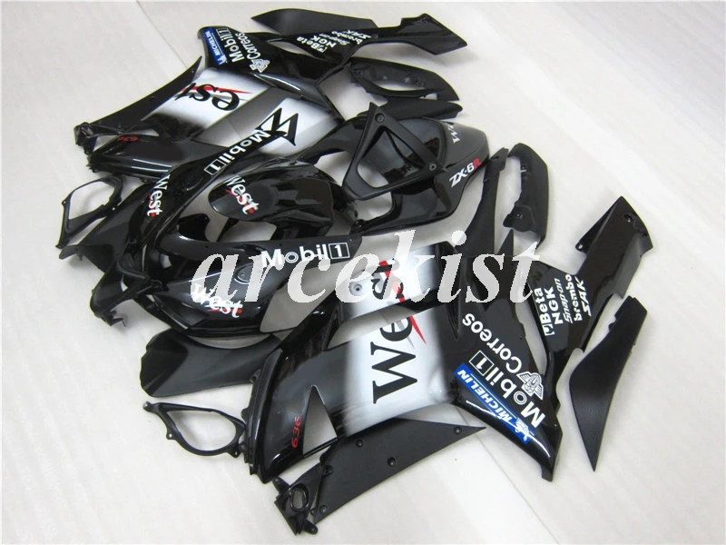

4 Gifts New ABS Fairings Kit Fit for kawasaki Ninja ZX6R 636 2007 2008 07 08 6R ZX-6R Bodywork set west