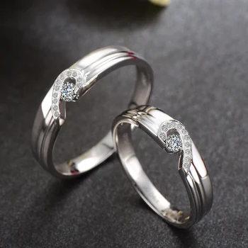 

18ct Gold Diamond Couple Set Rings Wedding Bands Engagement Rings for Men Women Free DHL Shipping