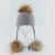 Winter Baby Beanie Hat Children Earflap Cap Kids 3 Pompom Fur Wool Hat Natural Real Fur Pom Pom Hat For Girls Boys 13
