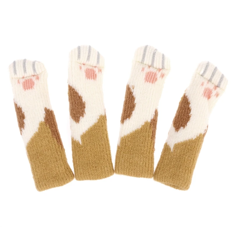 

4Pcs Cat Non-slip Sock Cat Scratching Toys Furniture Chair Table Leg Protector DXAF