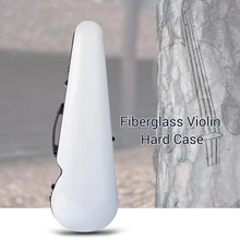 Высококачественный стекловолокно полный размер скрипки Жесткий Чехол для 4/4 скрипки Fiddles встроенный гигрометр с переноски ручные ремни
