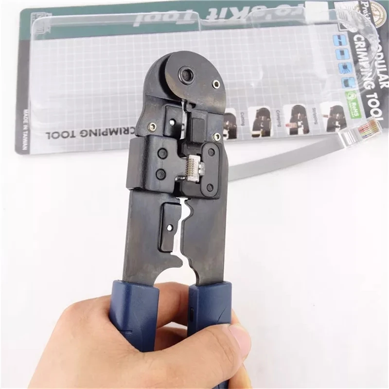 Pro'sKit 808-376C 8P однотипные модульные обжимные плоскогубцы Набор инструментов компьютерная кристальная головка для зачистки