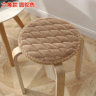 Однотонная Подушка для домашнего кресла зимняя офисная подушка для сиденья Удобная подушка для сиденья может быть зафиксирована на стуле Европа круглая подушка для стула - Цвет: LJK-tuose