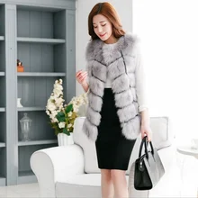 Aliexpress - Female Faux Fox Fur Coat Vest Women Casual Fashion Long Patchwork Fur Ladies Hot Sale Winter Outerwear ???? ?? ??????????????