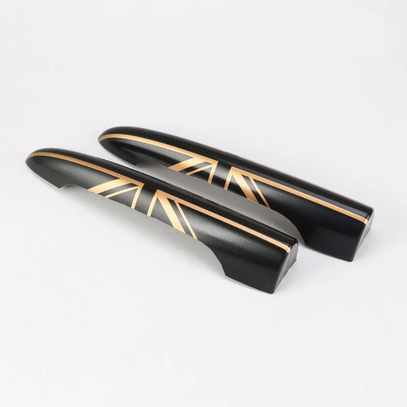 Автомобильная багажная дверная ручка, декоративная крышка, внешняя отделка, авто Стайлинг, аксессуары для MINI Clubman F54 R55 Wagon, наклейка на багажник - Название цвета: Black gold flag