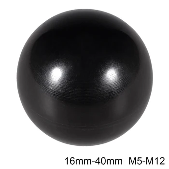 

uxcell High Quality 15 Pcs Thermoset Ball Knob M5-M12 Female Thread Machine Handle 16-40mm Diameter Smooth Rim Black
