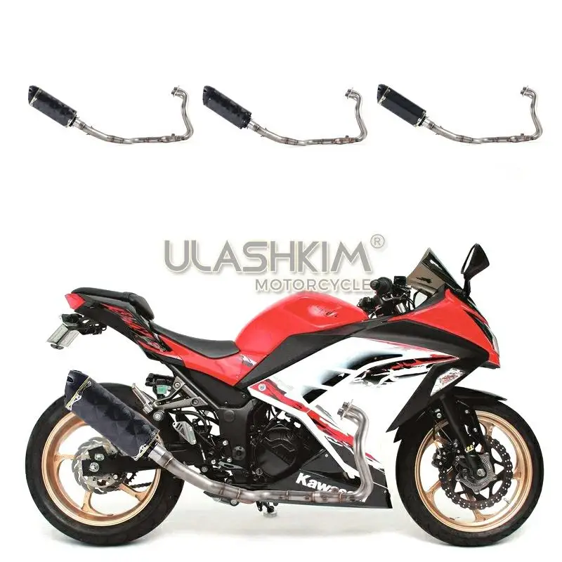 Полная выхлопная система мотоцикла без шнуровки для kawasaki Ninja 250 250R 300 Ninja250 ninja300 средняя труба с DB-KILLER