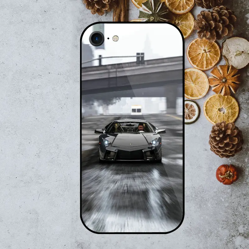 Tempered Glass Mobile Phone Cases for iPhone 5 5S SE X XR XS Max 10 7 6 6s 8 Plus Shell Bags Grand Theft Auto GTA - Цвет: Picture 6