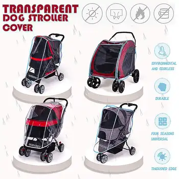 

Baby Car Rain Cover Pet Trolley Cat Dog Baby Car Rainy Cover Colorful High Quality Trolley Transparent Rainproof Covering