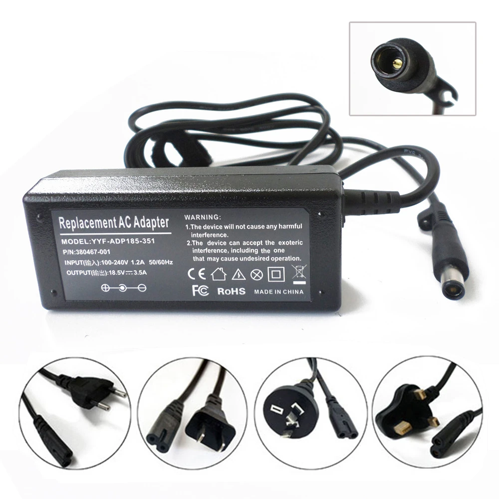 New Ac Adapter Battery Charger Power Supply Cord For Hp N193 V85 R33030  Ppp009h Ppp009d Ppp009l Ppp009s 7.4*5.0mm 18.5v 3.5a 65w - Laptop Adapter -  AliExpress