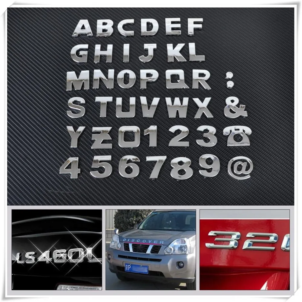 Авто DIY буквы Алфавит цифры наклейки логотип для Volkswagen VW polo passat b5 b6 CC golf jetta mk6 tiguan Gol