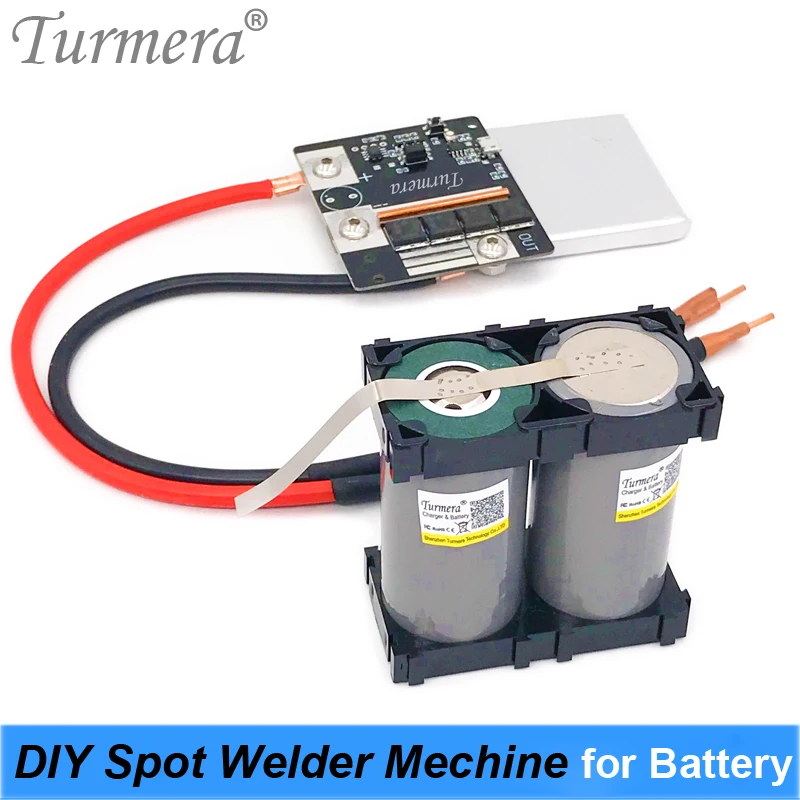 

Turmera 4.2V 12V DIY Spot welder Mechine for 18650 26650 32700 Battery Soldering 0.15mm and Battery Pack Soldering + Welding Pen