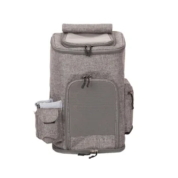 

Waterproof Padded Fabric Pet Dog Puppy Cat Backpack Rucksack Carrier Bag Top Open Soft Side Breathable Mesh For Travel Camping