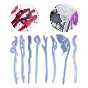 

Women Headdress DIY Epoxy Resin Mold Set Silicone Hairpin Mould Girls Hair Jewelry Making Molds